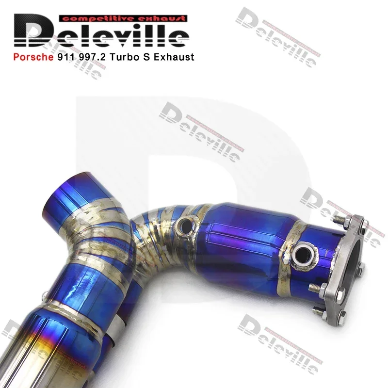 Factory Valved Exhaust For Porsche 911 997/997.2 Turbo S 3.8T 2010-2012 Titanium Racing Sport Car Exhaust Muffler Catback