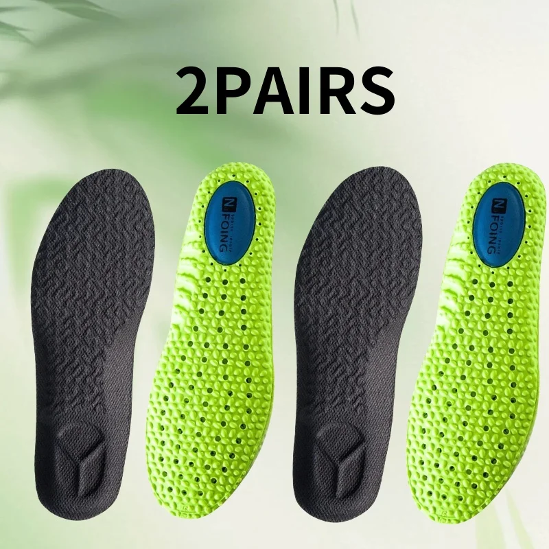 

2 Pairs Sport Insoles for Shoes Air Cushion Shock Absorption Higt Elasticity Arch Support for Men Women Running Traveing Insole