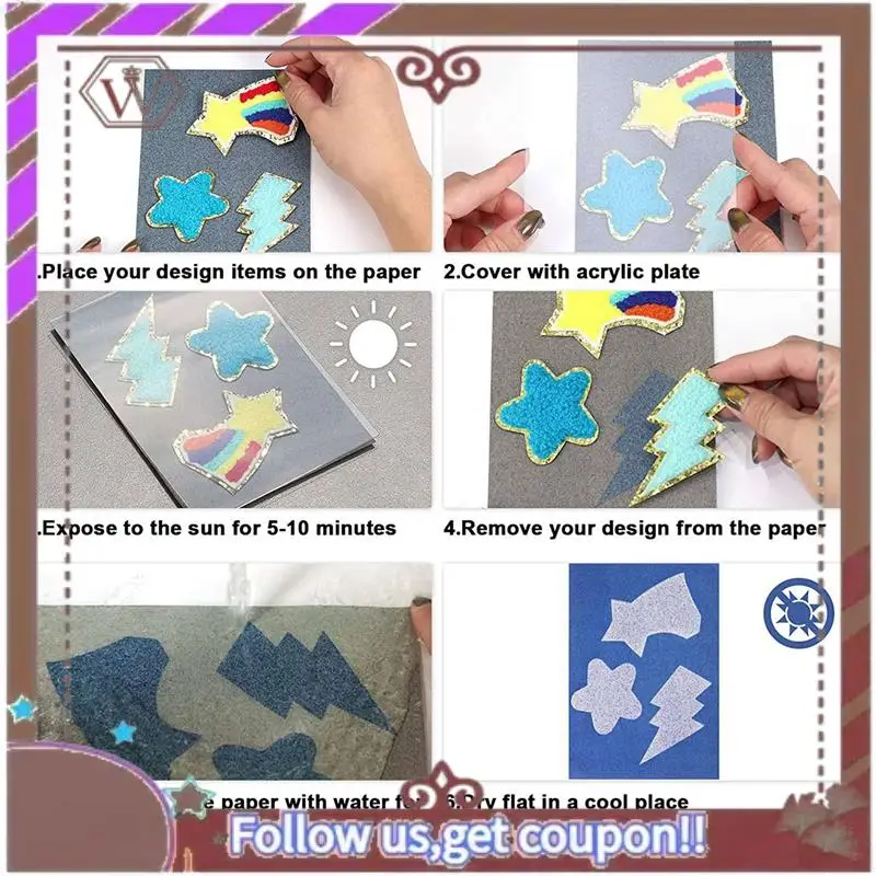 أحدث 122 قطعة من ورق طباعة الشمس مجموعة ورق Cyanotype، ورق رسم بالطاقة الشمسية حساسية ورق طباعة طبيعي (5.9 × 3.9 بوصة)