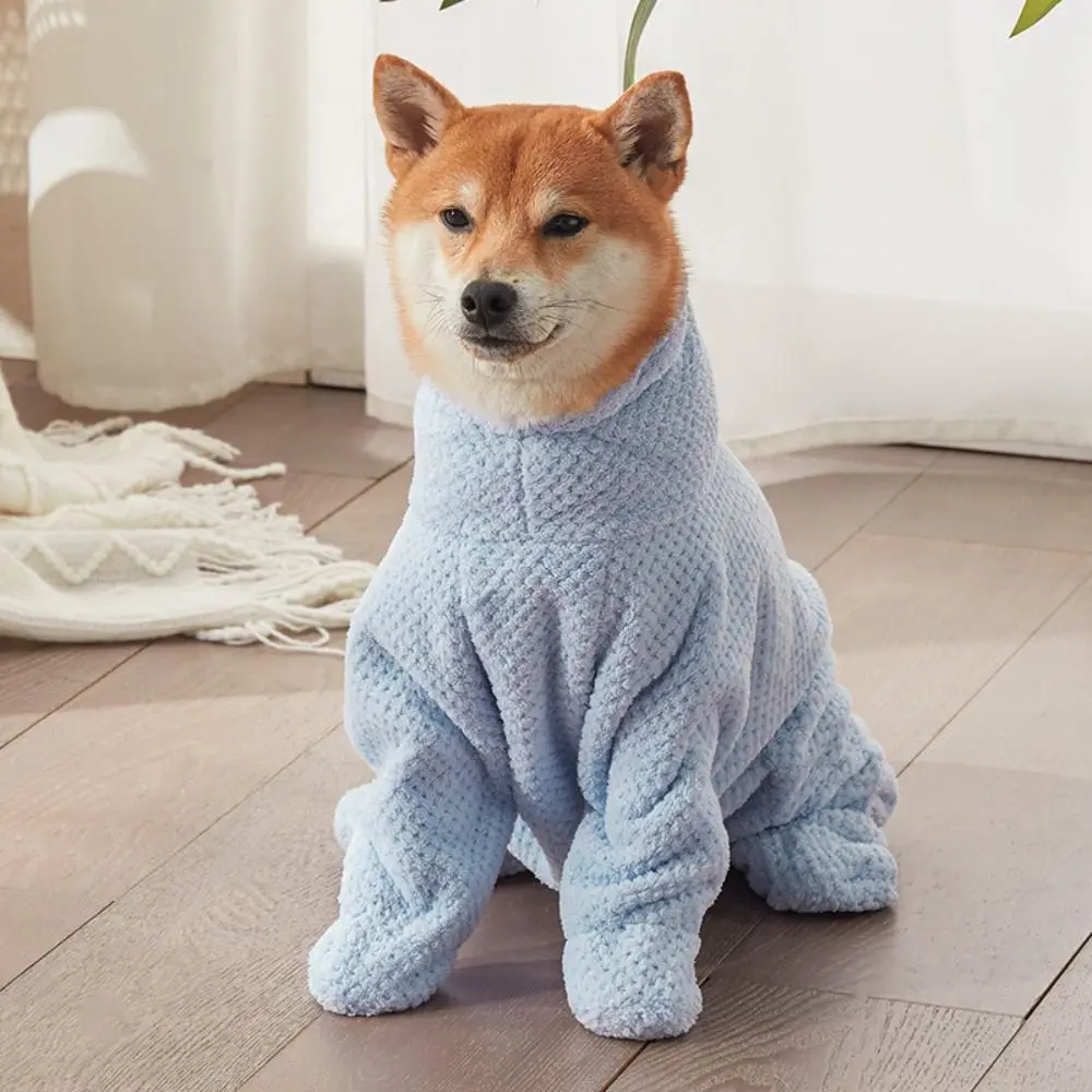 Pet Supplies Absorbent Pet Bathing Clothes Full-Coverage Soft Pet Bathrobe Quick-Dry Thickened Dog Drying Coat Winter