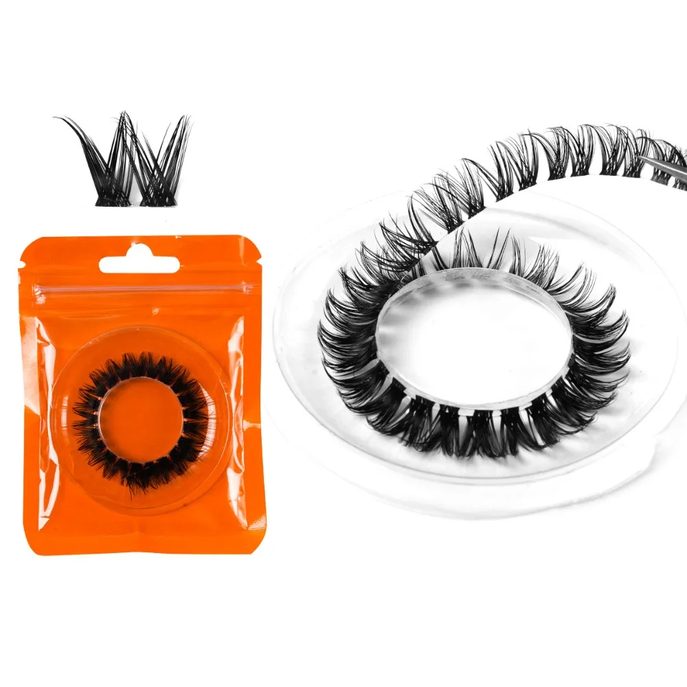 

Portable Mink-like Hair Segmented Eye Eyelashes Curling Thick Fluffy False Eyelashes Makeup Eye Elongated 3D Eye Lashes Ladies