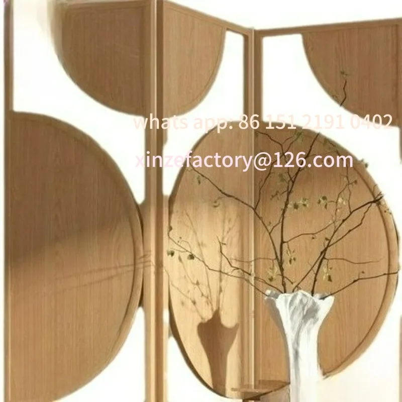 

Customizable partition French modern screen baffle medieval light luxury decoration folding simple retro living room mobile art
