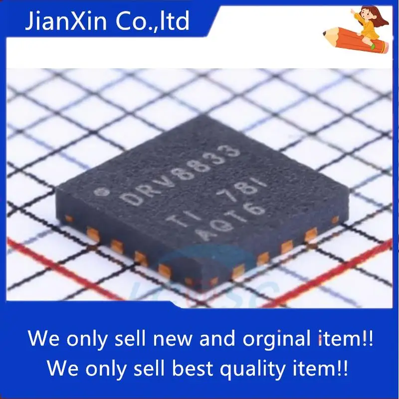 

10pcs 100% orginal new SMD DRV8833RTYR Silkscreen DRV8833 QFN-16 Power Management IC