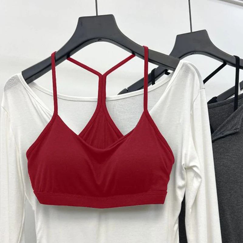 

Fashion Cross Strap Elastic Short Slim Fit Camisole Top For Women Summer