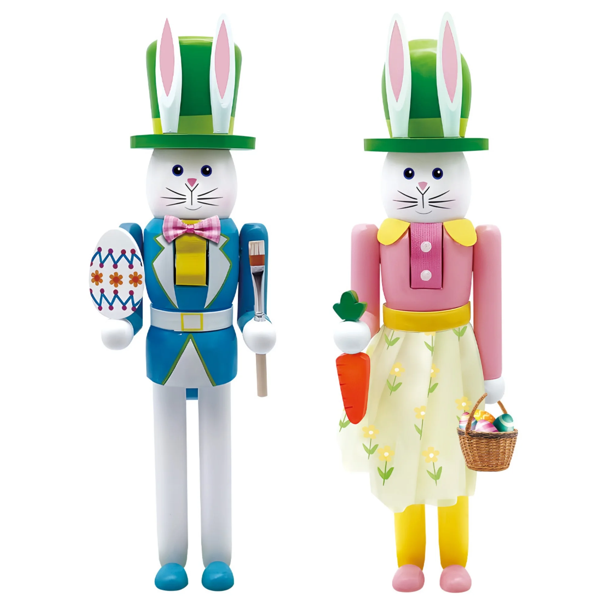 2 Pcs Easter Bunny Window Clings Adorable Rabbit Pattern Electrostatic Adsorption Double Side Visible Glass Stickers