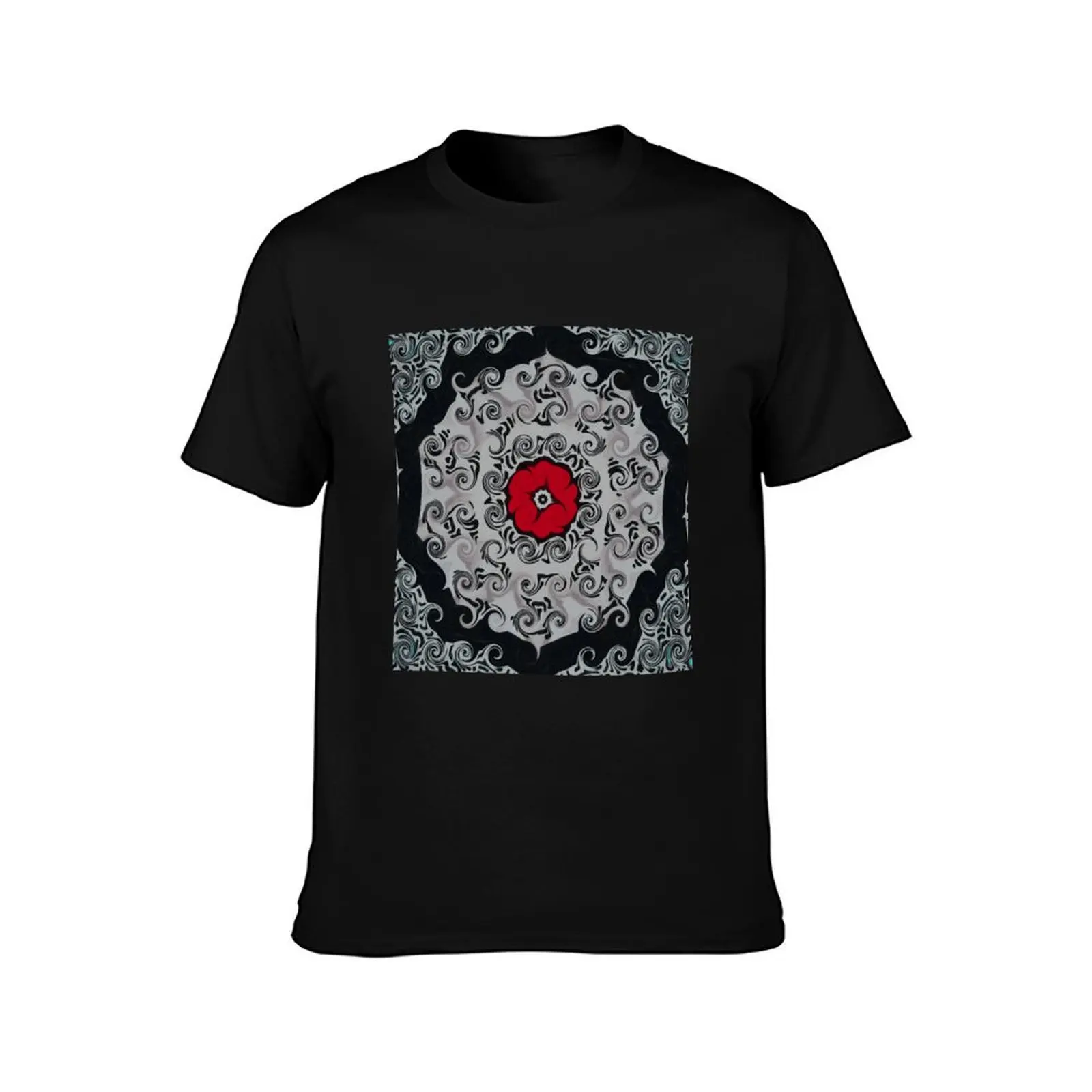 Center Light Curly T-Shirt Novelty Graphic Tee Shirt T-Shirt