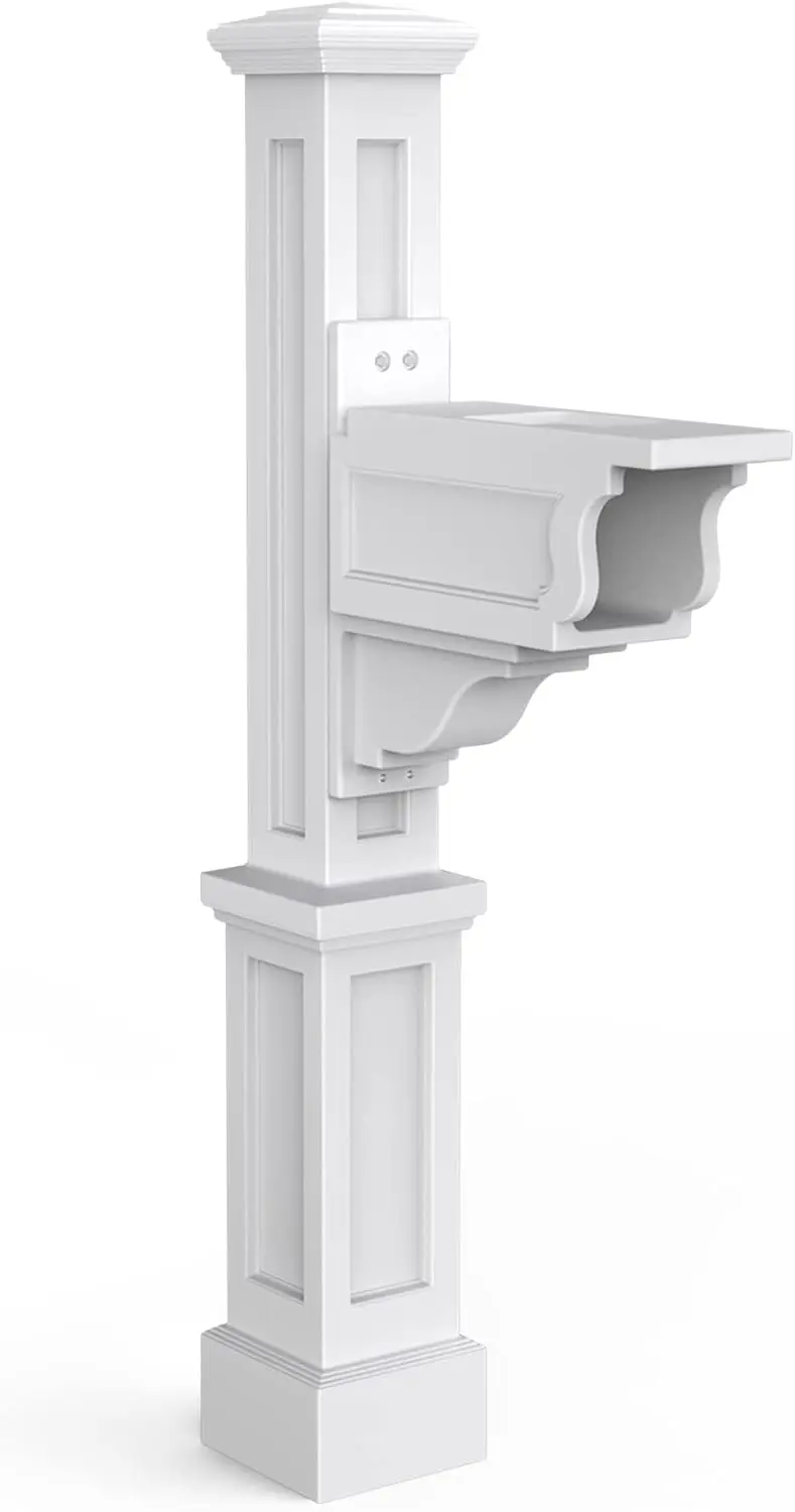 

Одинарная почтовая стойка белого цвета, 25,5x8x56,5 дюймов, включает стандартную стойку, кронштейн и комплект крепежа.