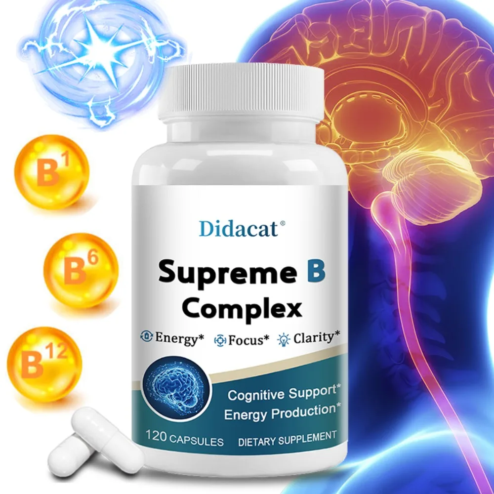 Vitamin B Complex - Supports Brain and Nervous System Health, Promotes Mental Clarity, Replenish Energy