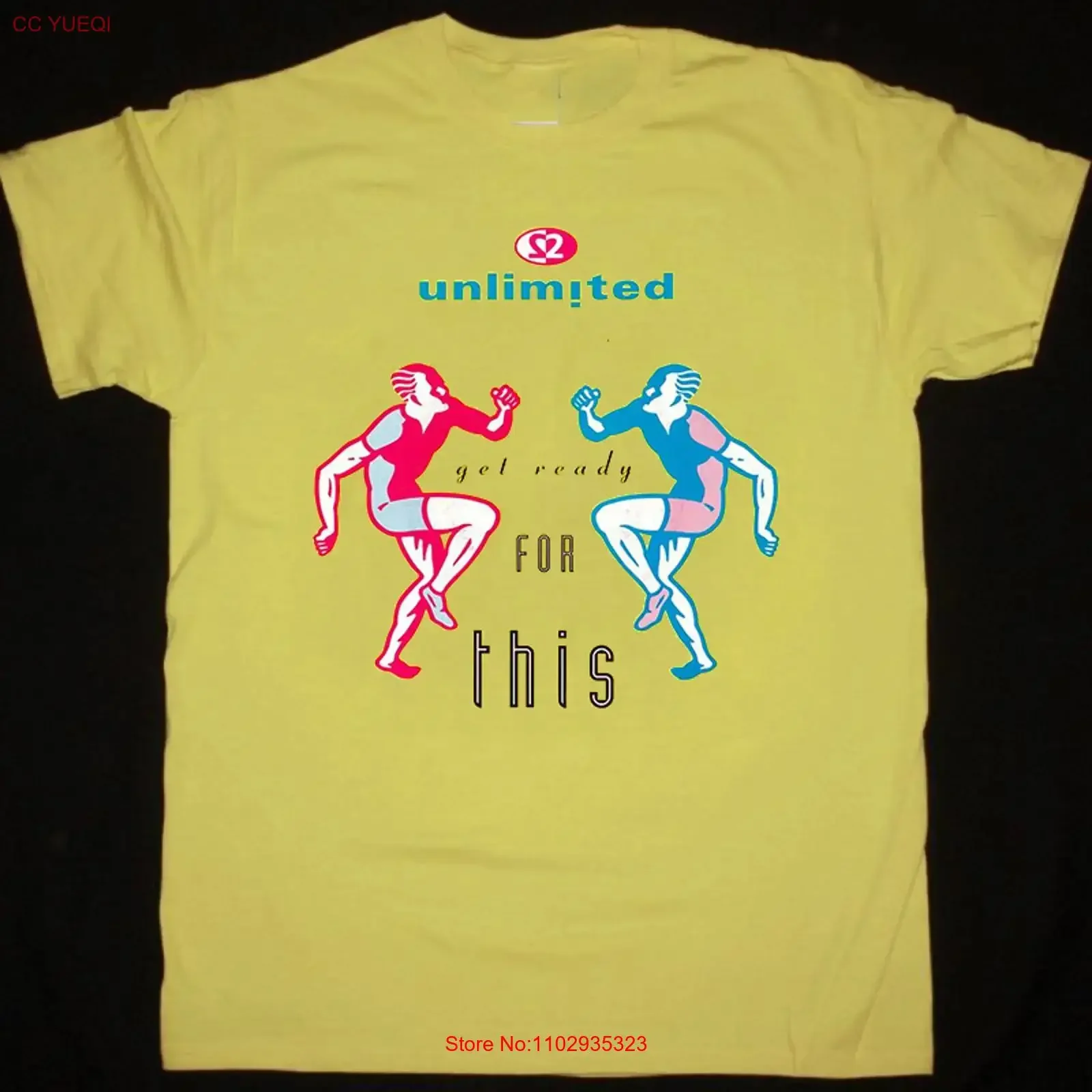 Get Ready for This by 2 Unlimited Baumwoll-T-Shirt in voller Größe S 5XL, Vintage-Stil, gewaschen, atmungsaktiv, weich, lässig, leicht modisch