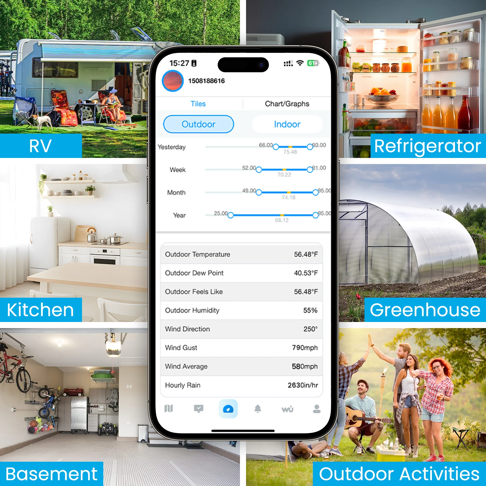 Sainlogic SA9 Plus Smart Weather Station, WiFi/Bluetooth Wireless Sensor, Weatherseed AI 24H Forecast, Rain/Wind/UV, 2-Year Data