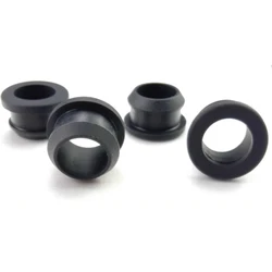 Black Silicone Rubber Snap-on Grommet Hole Plugs End Caps Bung Wire Cable Protect Bush Seal Gasket Hollow O-rings