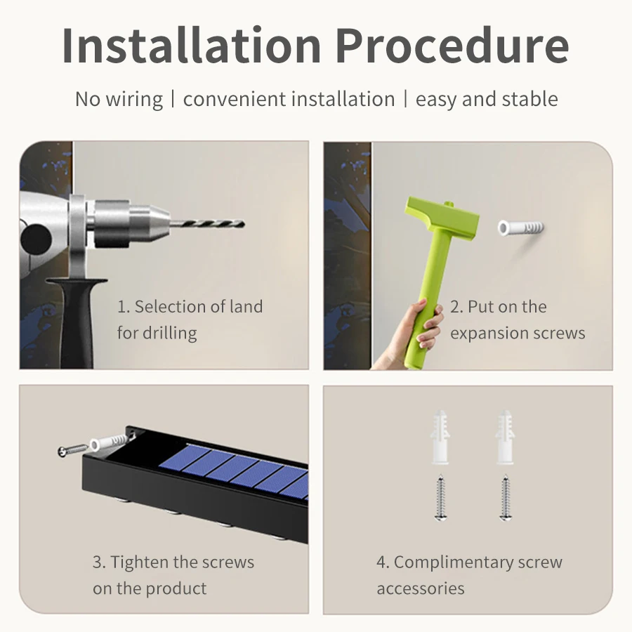 Solar Sign Light Outdoor LED Wall Lamp Address Light Dusk to Dawn Sunlight for Billboard Mailbox House Number Porch Fence Garden
