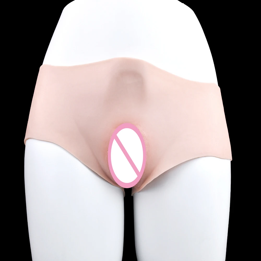 FAAK Realistic Silicone Panty Underwear Fake Vaginal Hiding Gaff Hip Enhancer for Cosplay Transgender Crossdressers Briefs