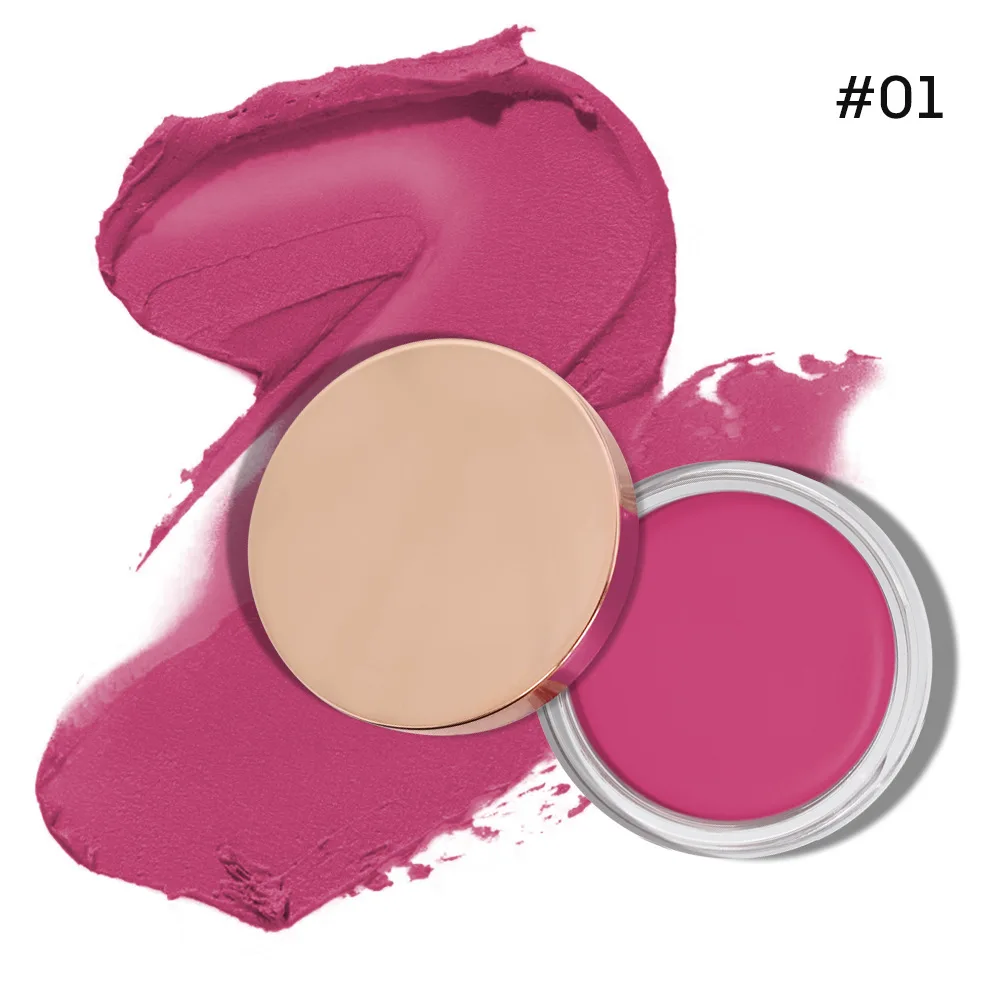 No Logo Multifunction Blush Cream Natural Cheek Face Rouge Blusher Lasting High Color Rendering Brightening Skin Tone Waterproof