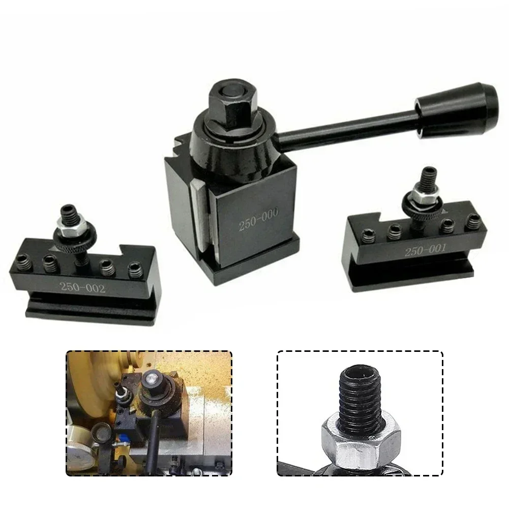 3pc OXA Wedge Type Tool Post Set Quick Change Turning Facing Holder For Lathe Steel Tool Holder 250-001 250-002 250-000