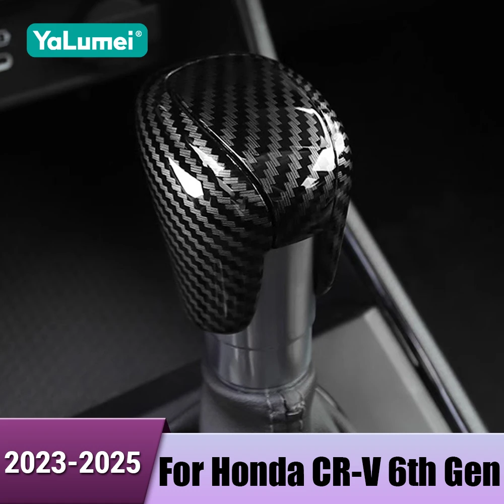 ABS Auto Getriebe Kopf Schaltknauf Griff Abdeckung Trim Schutz Aufkleber Zubehör Für Honda CR-V CRV 6th Gen 2023 2024 2025 Hybrid