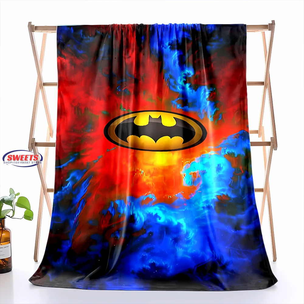 New Arrive ! DC Batman Logo Flannel Blanket Throw Sofa Bed Cover Four Season Soft Fluffy Quilt Blanket Outdoor Leisure Nap Gifts