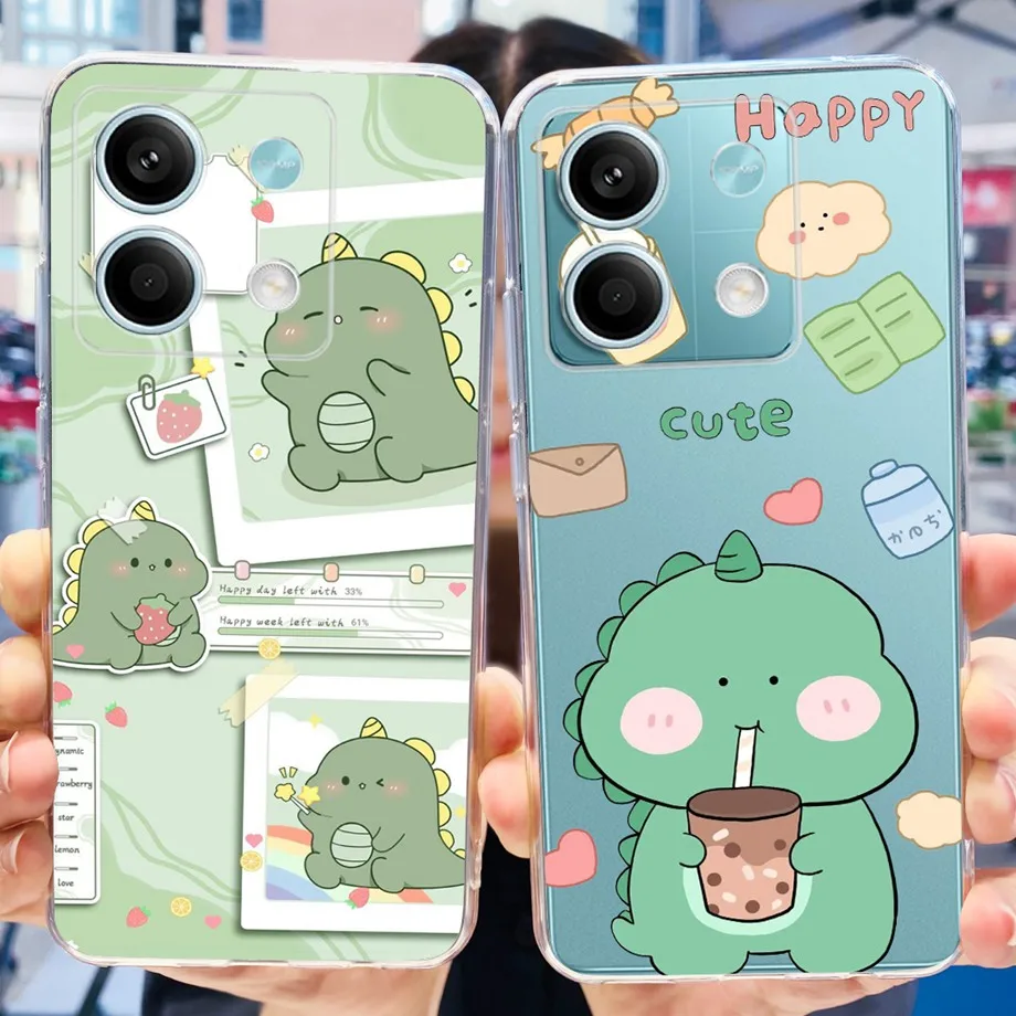 غطاء خلفي مطاطي ناعم شفاف ، نمط ملون ، شاومي ريدمي نوت 13 4G ، 13 برو ، 13R برو