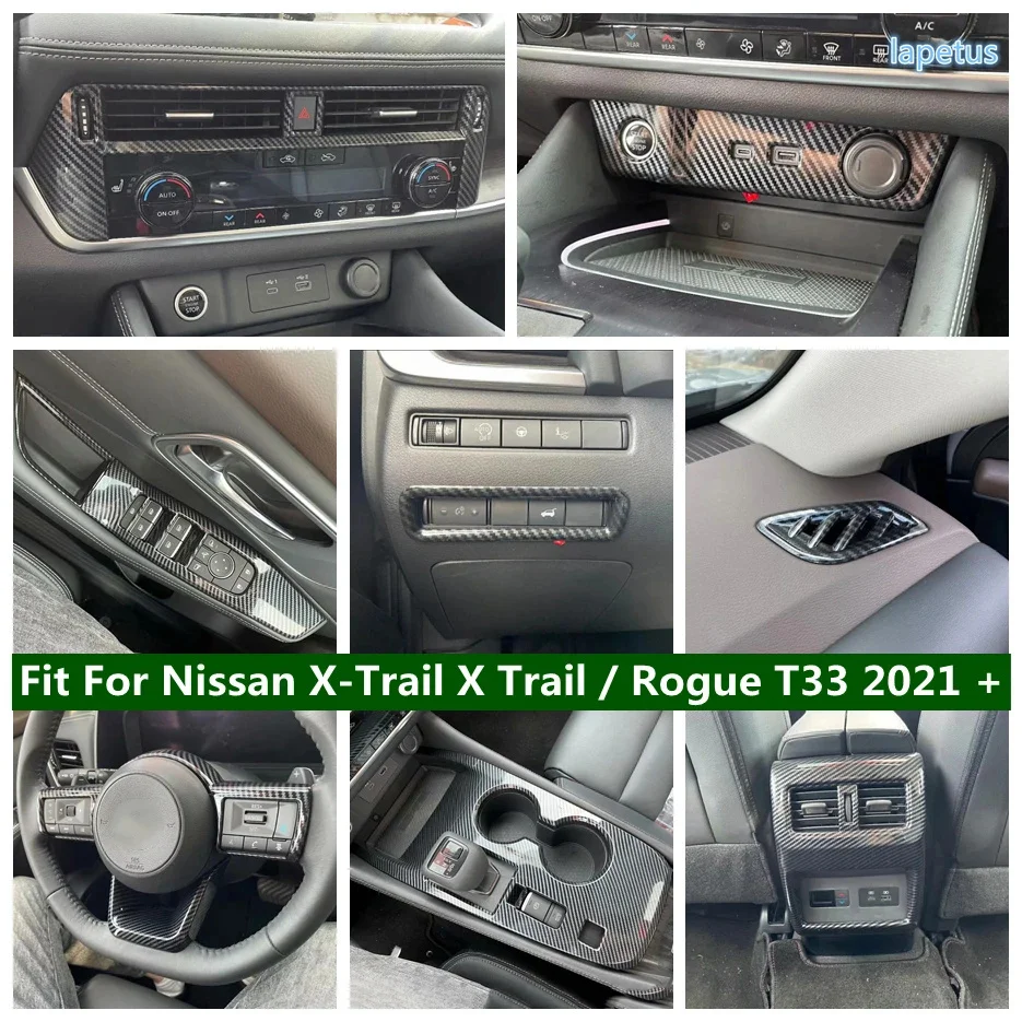 

Window Lift Button Steering Wheel Water Cup Holder Decoration Cover Trim Fit For Nissan X-Trail X Trail / Rogue T33 2021 - 2024