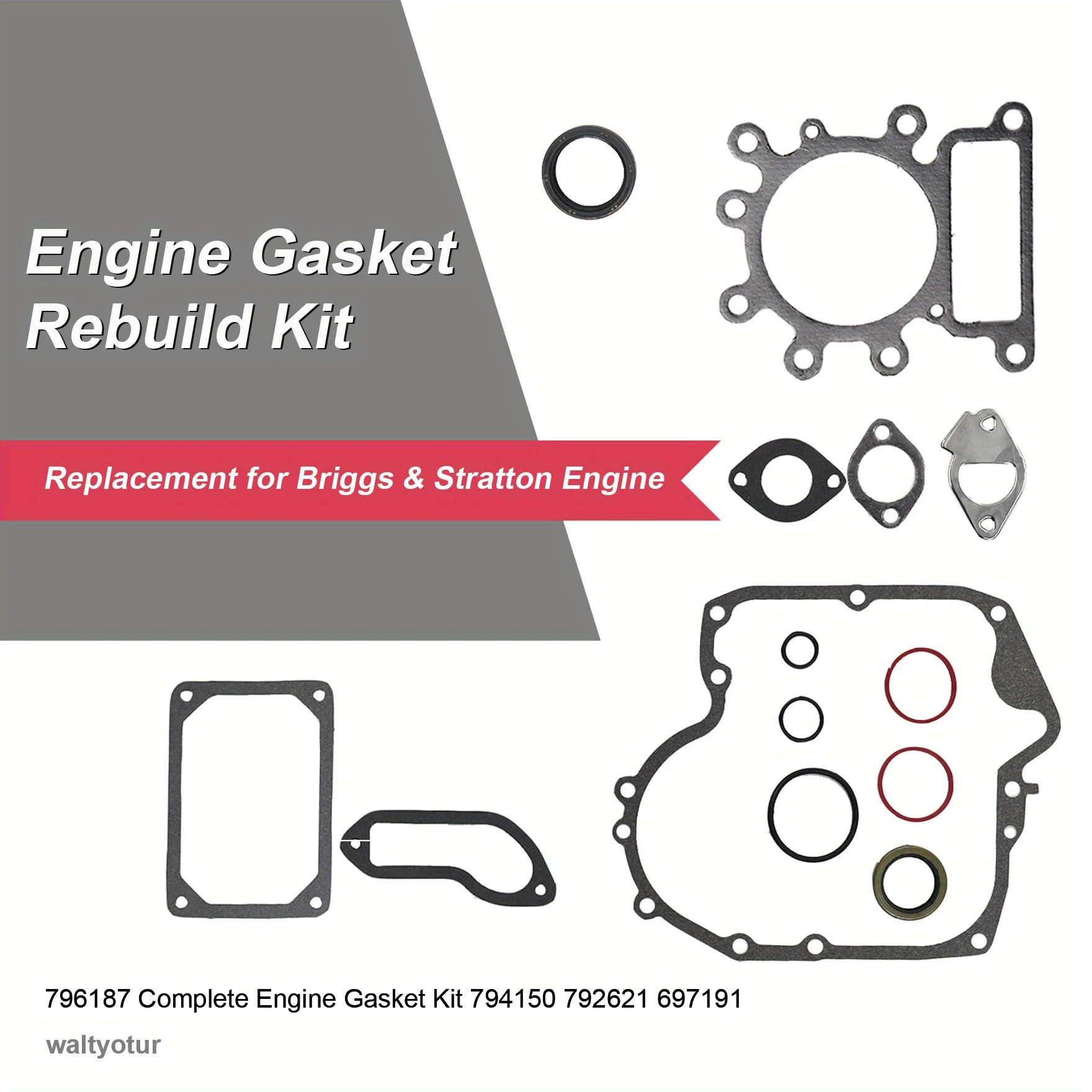 796187 Engine Gasket Kit Replacement for Most 31G700, 31L700, 319000, 31A000 Vertical Model Engines