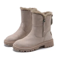NEW Snow Boots Women Winter Warm Fashion Designer Platform Boots Non-slip Short Plush Flats Suede Shoes Mujer - Image 5