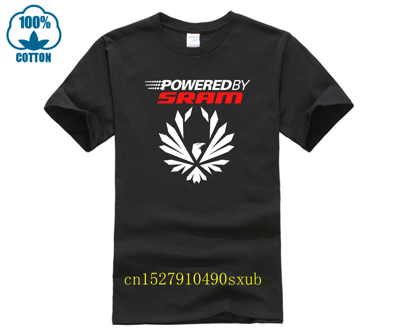 Divertente uomo t camisa bianca magliette Nero tee bikeer Sram Aquila Camiseta gráfica degli uomini di Modo Classico Nero