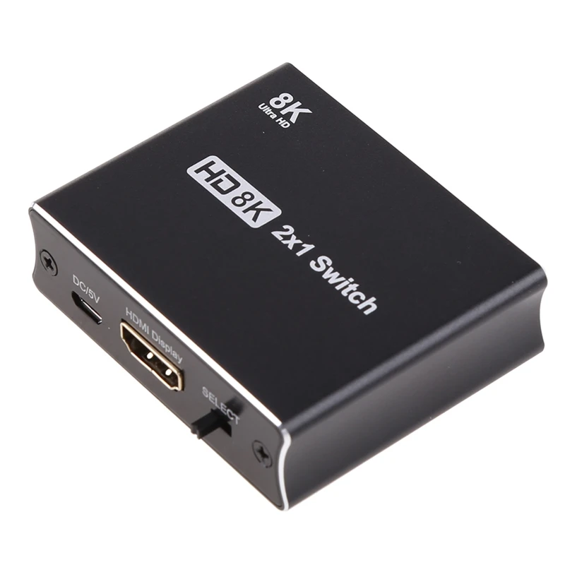 

2 in 1 out Switcher 2.1 Splitter High-defination 8K@60Hz 4K@120Hz 48Gbps Converter for /HDTV