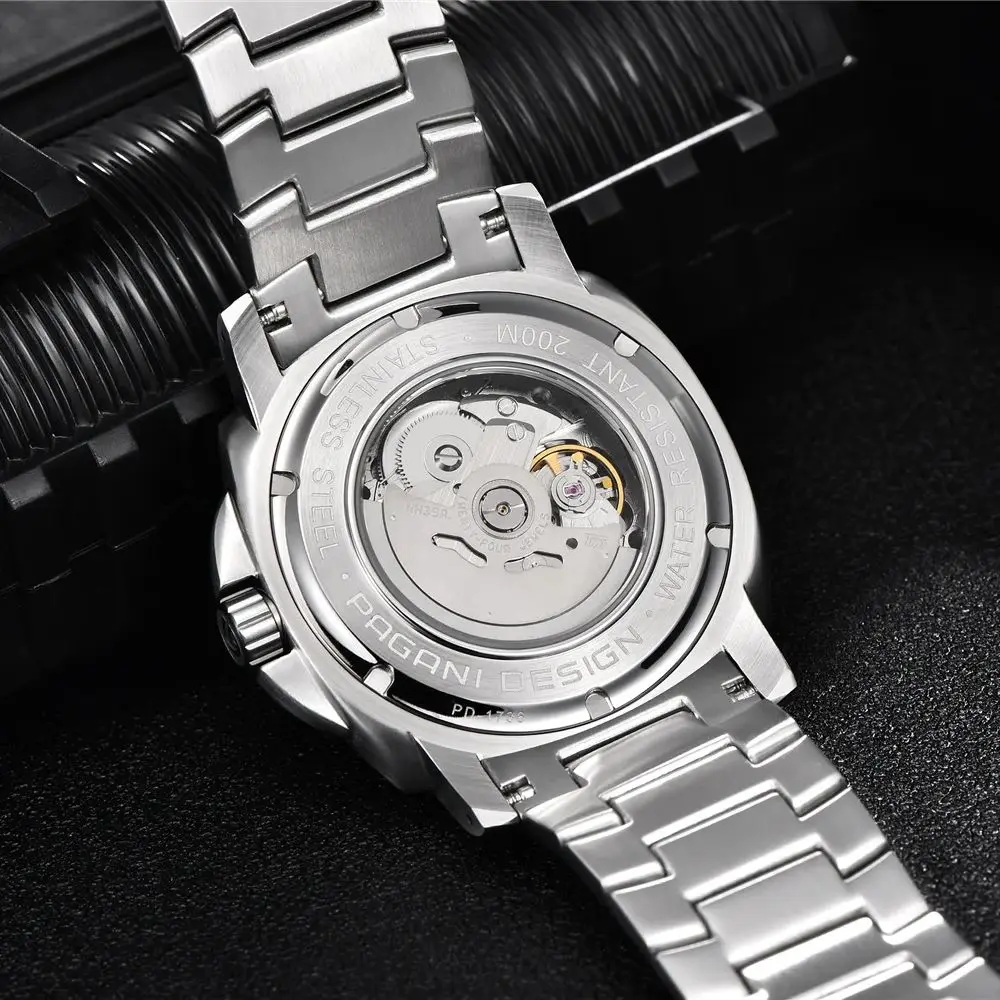 PD1736 PAGANI DESIGN 2024 Men Automatic Mechanical Watch Casual Fashion Sapphire Stainless Steel Diving TMI NH39 Reloj Hombre