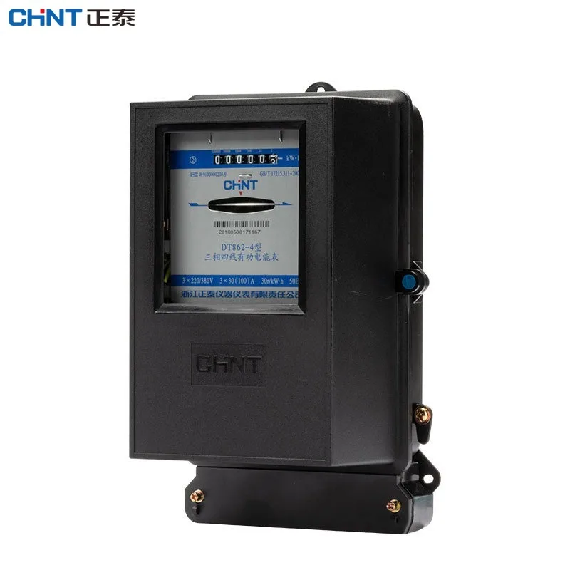 

Chint CHNT DT862-4 Three-phase Four-wire Electric Energy Mechanical Meter Fire meter dt862-4 10-40A 15-60A 30-100A