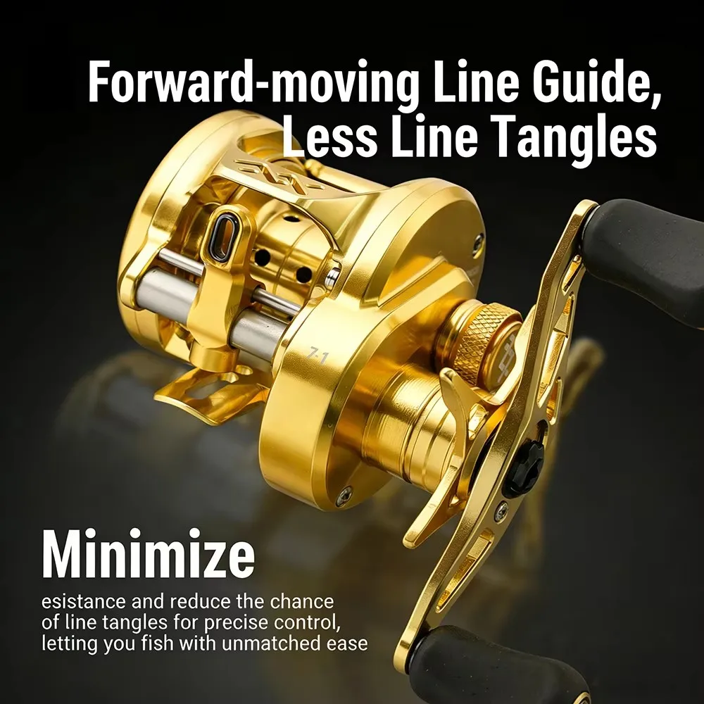 LOONGZE B201MC 175g CNC-gefräste Aluminium Ultraleichte Baitcasting-Rolle Weitwurf-Angelrolle mit Großer Kapazität – Detail 3