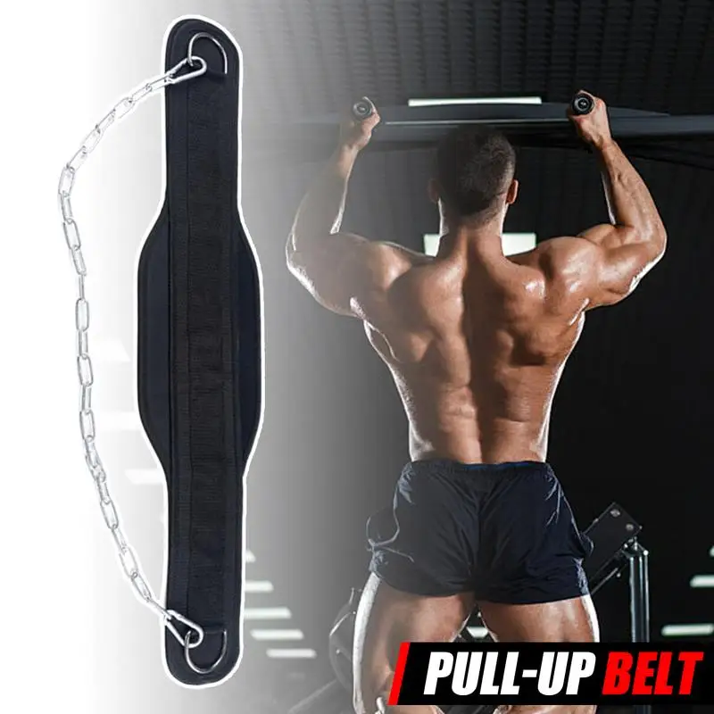 

Weight Lifting Belt Dip Harness For Weightlifting With Steel Chain Tear-Resistant Home Gym Workout For Bodybuilding Powerlifting
