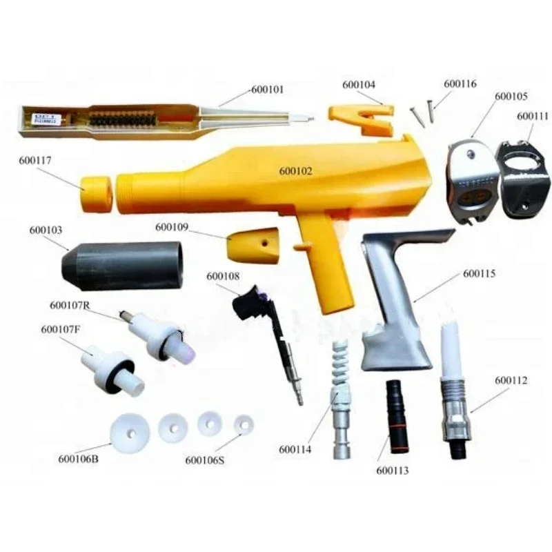 Electrostatic Powder Spray gun with Nozzle group For Gema OptiSelect GM02 gun