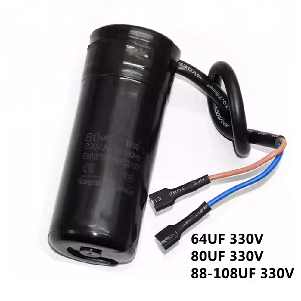 Refrigerator Display Fresh Freezer Compressor 64uF 80uF 88-108uF 330V Starter Capacitor Refrigerator Compressor Start Capacitor