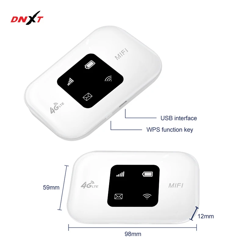 Router Wifi portabel 4G Lte, Modem Mini portabel Hotspot saku Mifi 150mbps Repeater Slot kartu Sim 3000mah