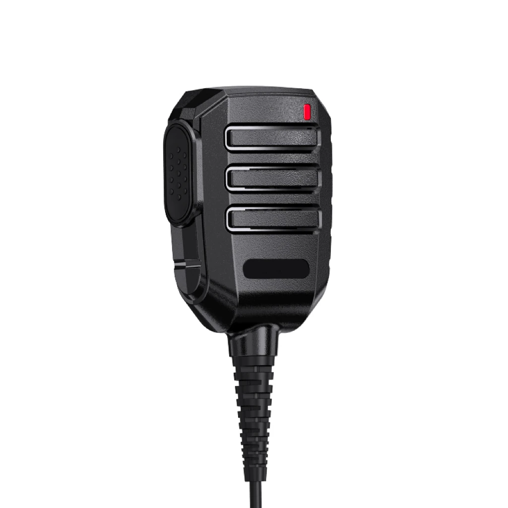 Altavoz de micrófono walkie talkie de mano profesional M6 con IP54 resistente al agua 360 °   Clip giratorio Botón PTT grande K-head