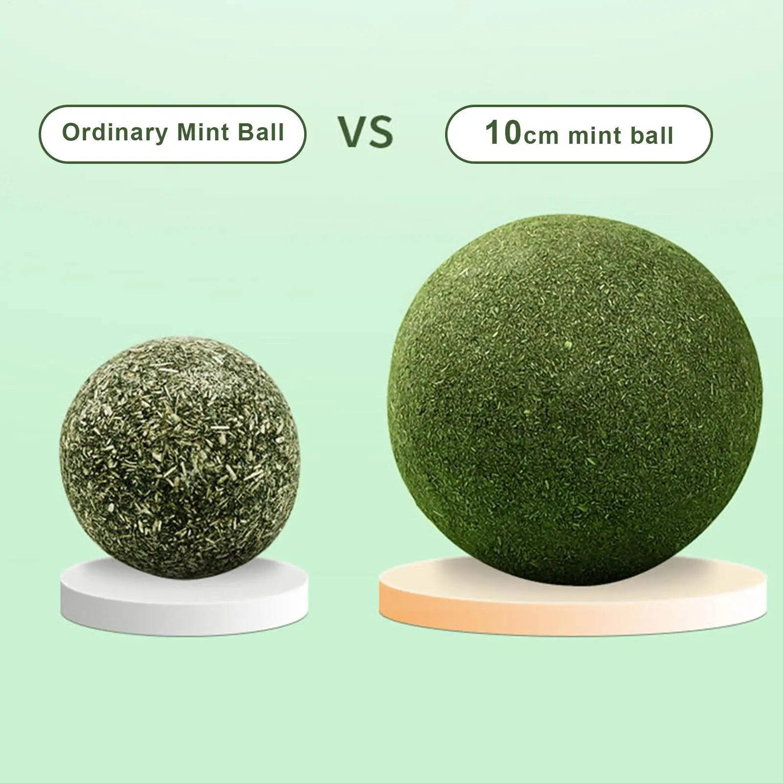 Catnip Ball Extra Large 10cm Jumbo Giant Catnip10cm Built in Soundstone Catnip Ball for Gum Protection Cat Toy