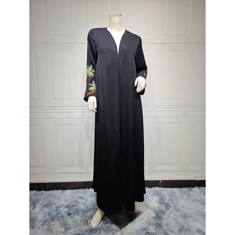 Abaya negra de Dubai, cárdigan de lujo de talla grande, ropa musulmana, Modesto Kebaya, caftán islámico de Turquía, vestido de oración para mujer