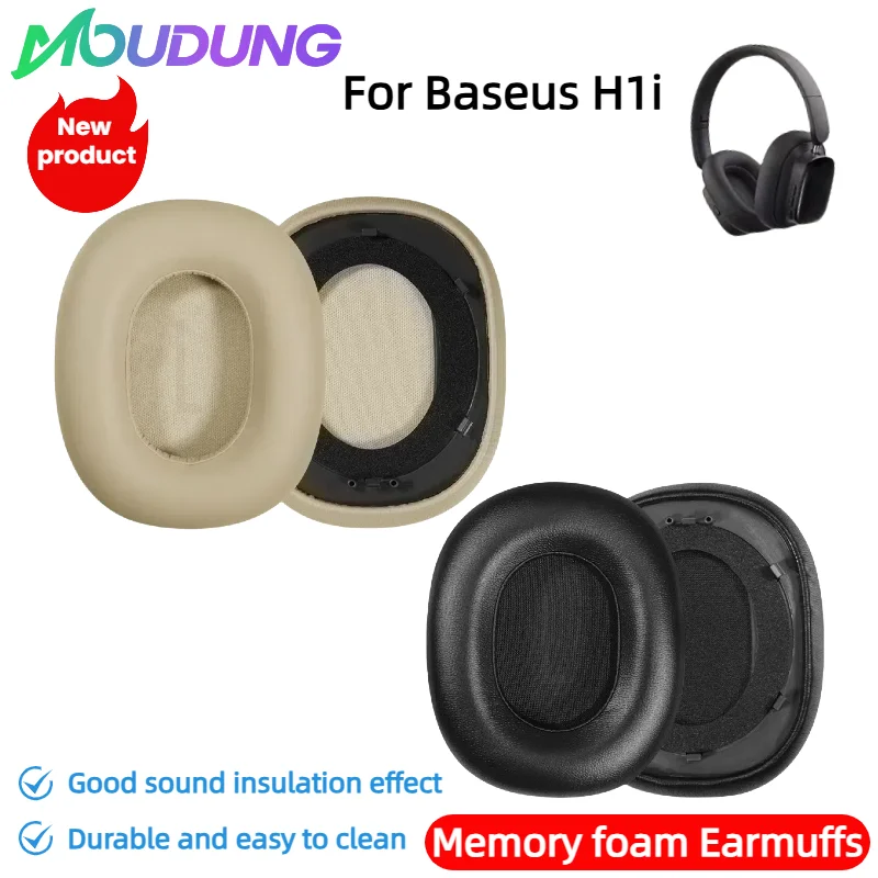 

MOUDUNG Replacement foam Ear Pads pillow Cushion Cover With buckle For Baseus H1i ANC Gaming Headphone Headset EarPads
