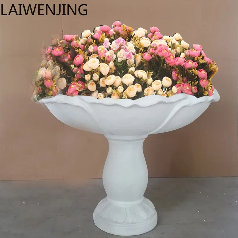 LYY  European Retro Roman Flower Pot Garden Arrangement Potted Plant Personalized Courtyard Decoration Ornament