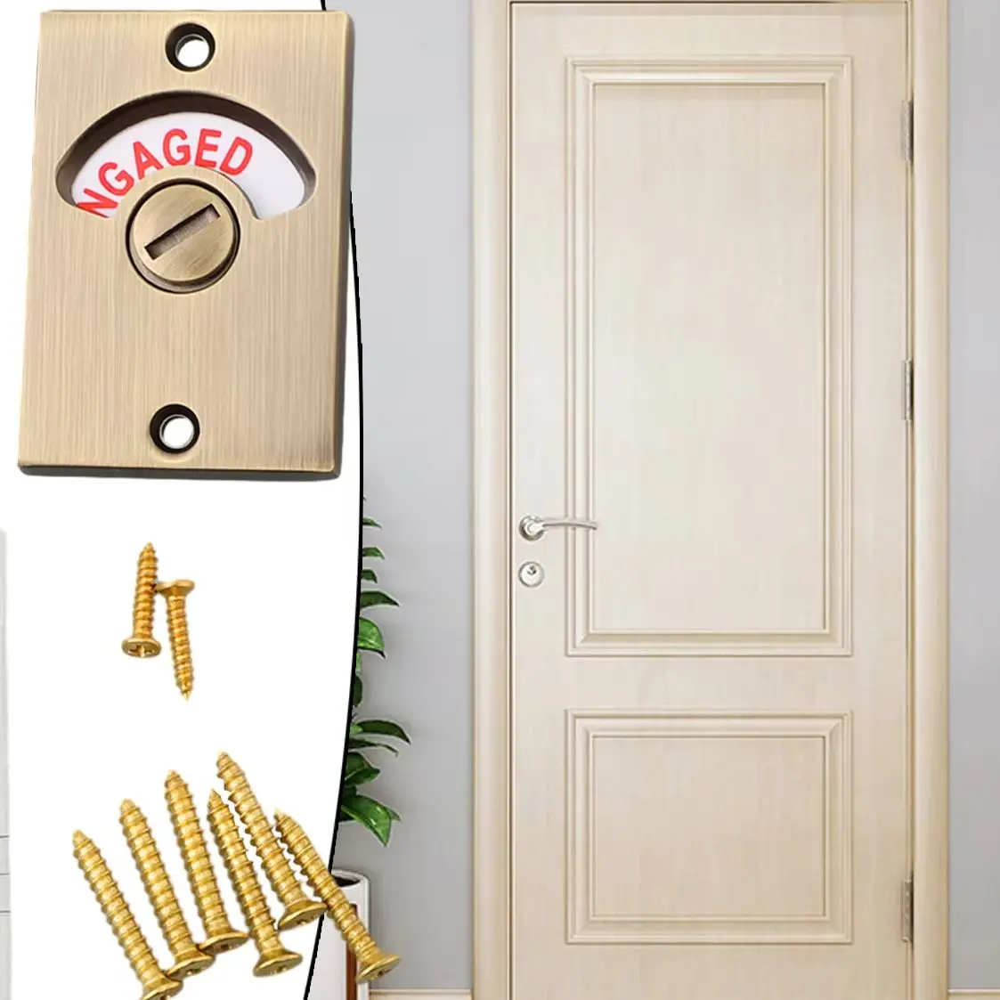 

Бронзовый индикаторный болт Ванная комната Конфиденциальность Противоугонная защита от подглядывания Размеры Особенности внешней крышки Вместимость упаковки