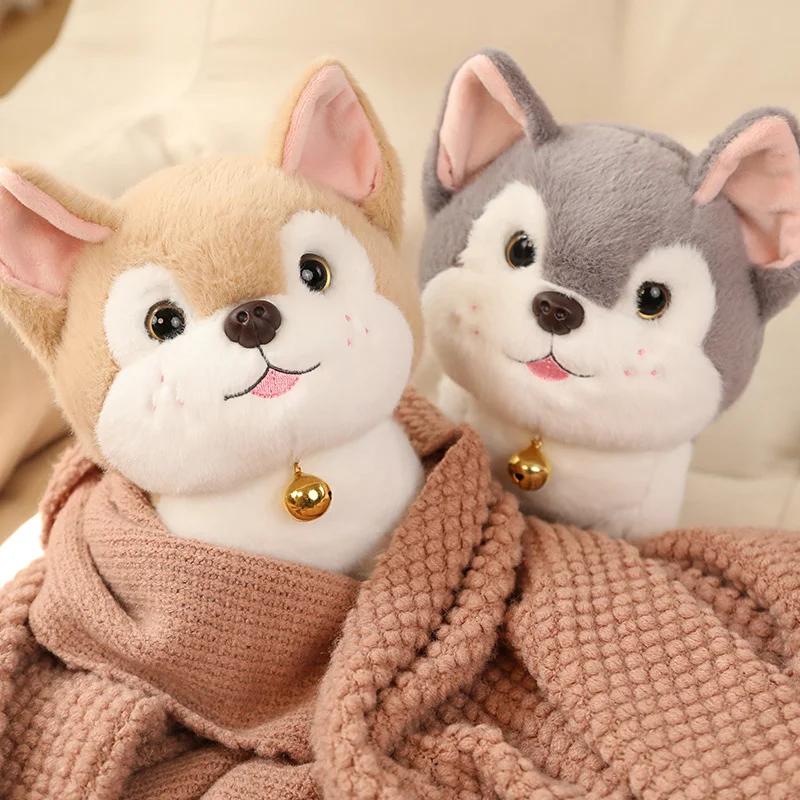 

1pc 25cm Cartoon Kawaii Teddy Dog Plush Toys Cartoon Cute Husky Dog Soft Doll Lovely Pet Gift for Kids