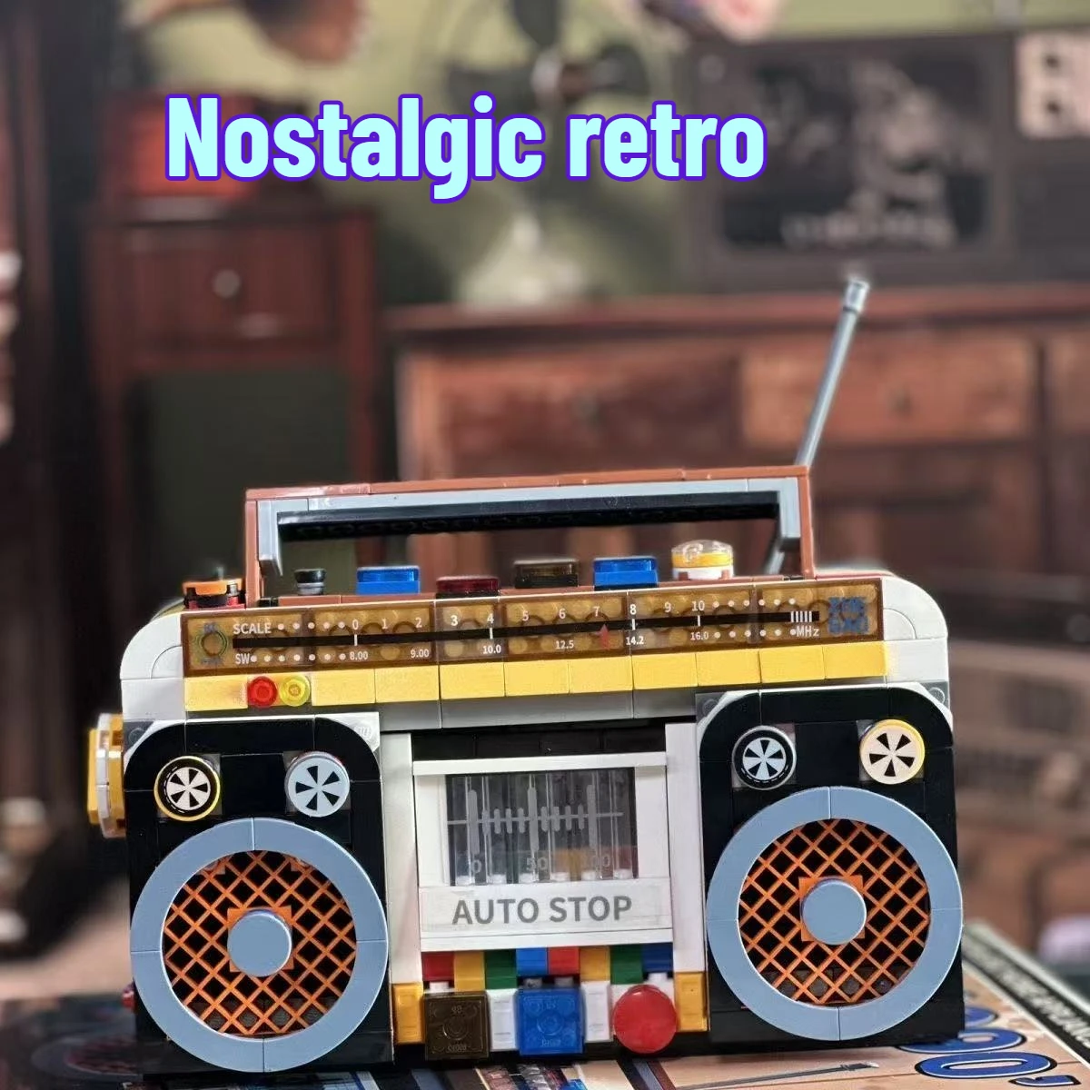 554PCS Color Radio Model Building Blocks Retro Small Home Appliances Assembly Bricks Kids DIY Toys Gifts Home Decoration