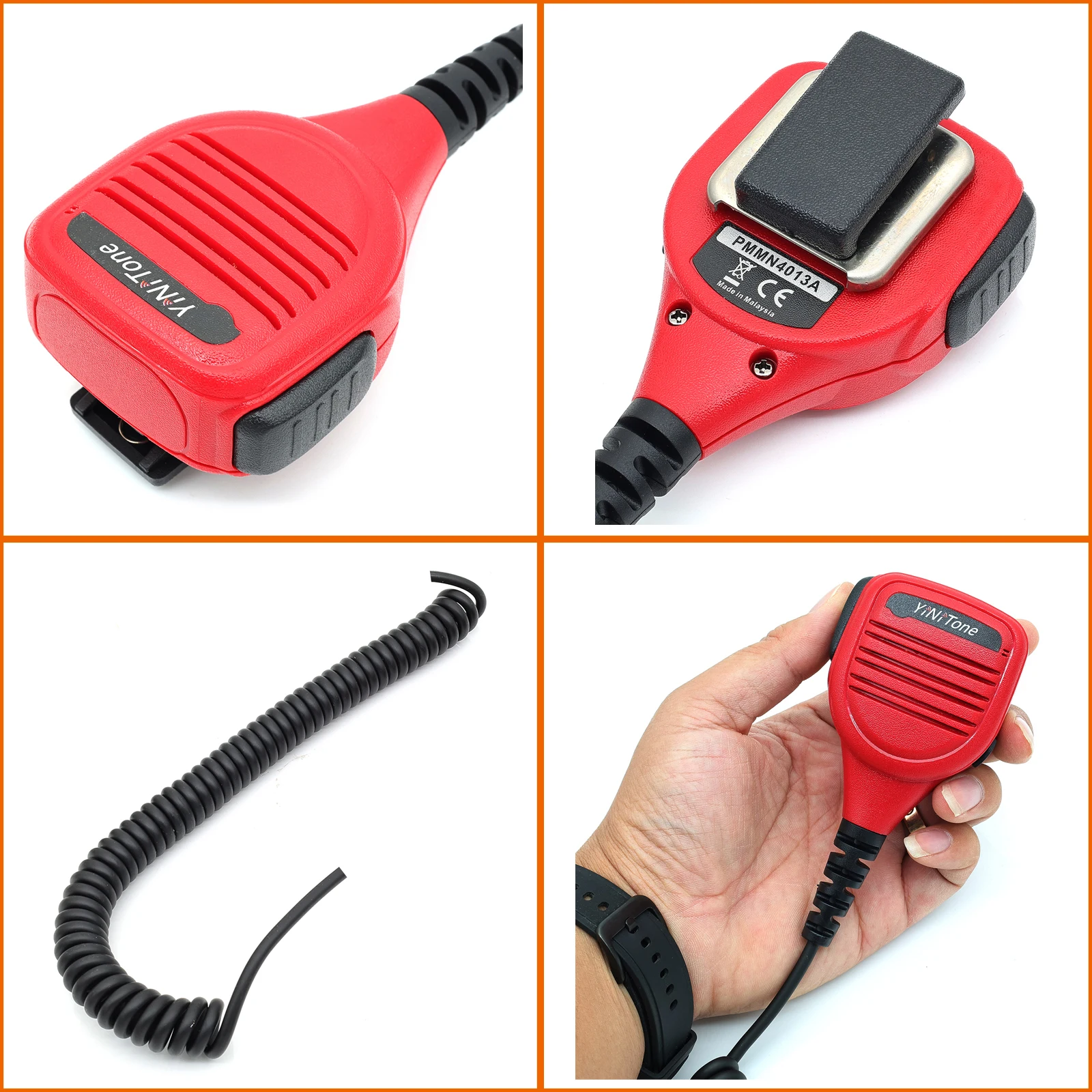 YiNiTone PMMN4013A TK 2핀 라디오 스피커 마이크로폰 3.5mm 오디오 잭 포함 바오펑 UV-5R BF-888S 콴셩 켄우드용