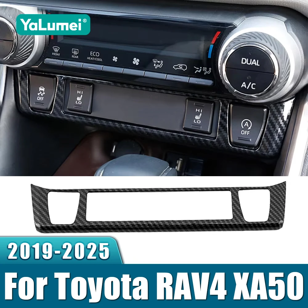 Für Toyota RAV4 XA50 2019 2020 2021 2022 2023 2024 2025 RAV 4 Hybrid ABS Auto Mittelkonsole Sitzheizungsknopf Dekorationsabdeckung