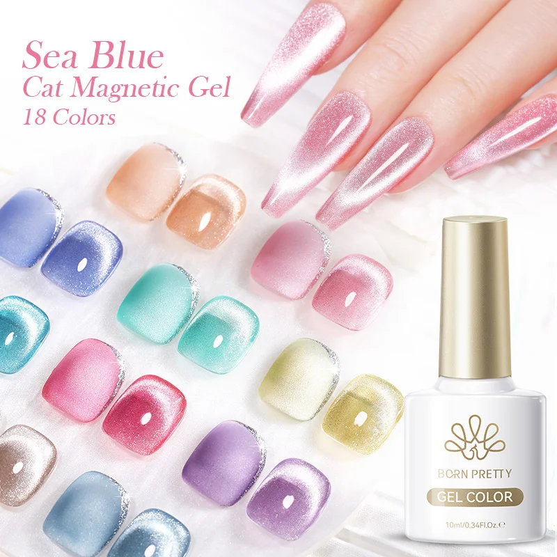BORN PRETTY HEMA TPO FREE 10ml brillo brillante gato Gel magnético esmalte de uñas semipermanente remojo UV LED barniz de manicura