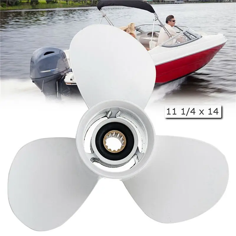 10X Boat Outboard Propeller For 25-60HP 11 1/4 X 14 Marine Propeller 13 Spline Tooth 663-45958-01-EL