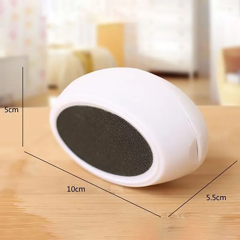 1Pcs Pedicure Foot Care Tool Voet Bestand Exfoliërende Eelt Cuticleremover Thuisgebruik Rvs Massage Zorg Ovale Ei Vorm