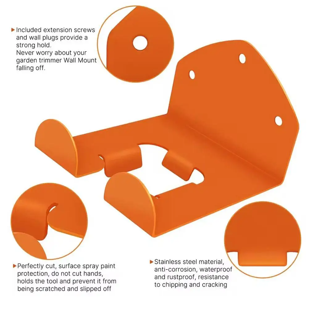 Metal Tool Storage Hook with Ventilation Slots,Easy-to-Install Garage Organizer for Lawn Mowers and Branch Trimmers