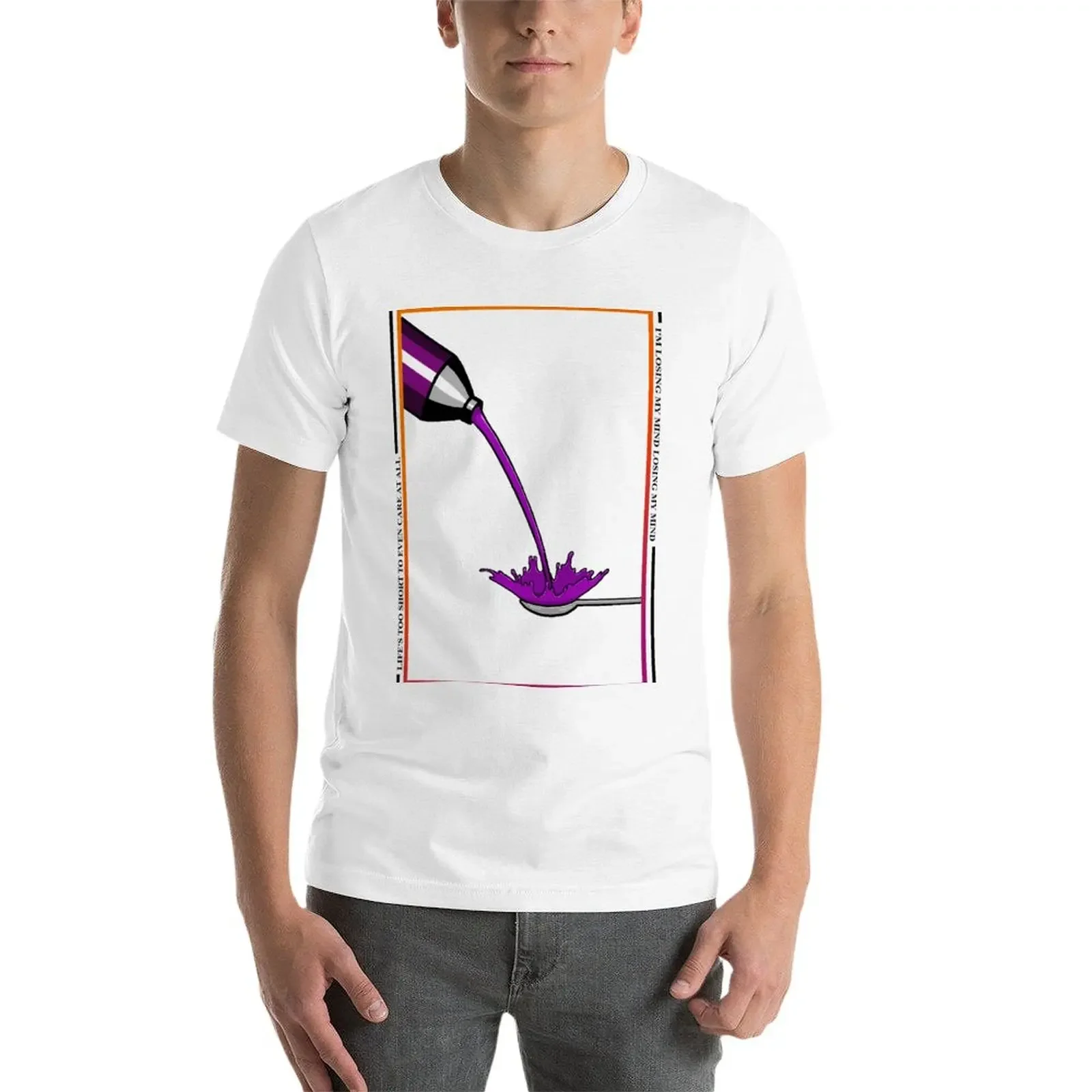 T-shirt manches courtes homme, estival et graphique, avec motif de Sistresscontre la toux, HeavyFriend