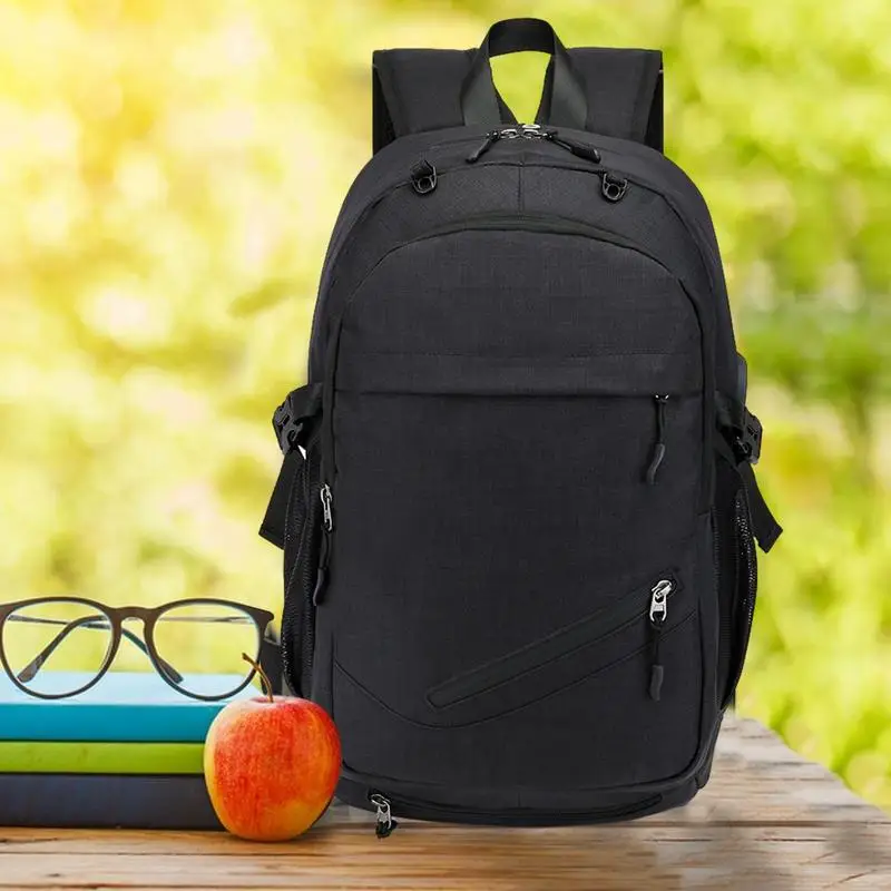 Mens Computer Backpack Large Capacity Water Bottle Bag Gym Sport Backpack Comfortable Laptop Container Multifunctional Bookbag